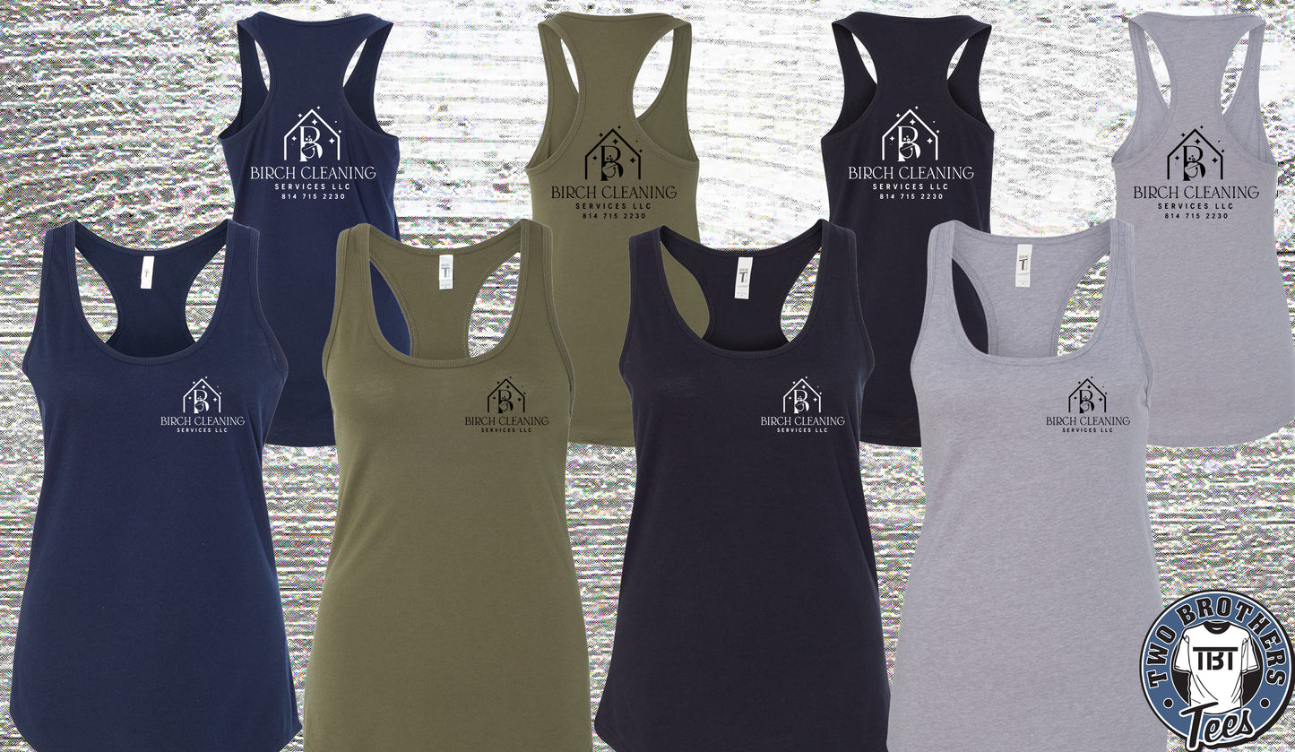 Birch Cleaning Services Women's Racerback Tank Top