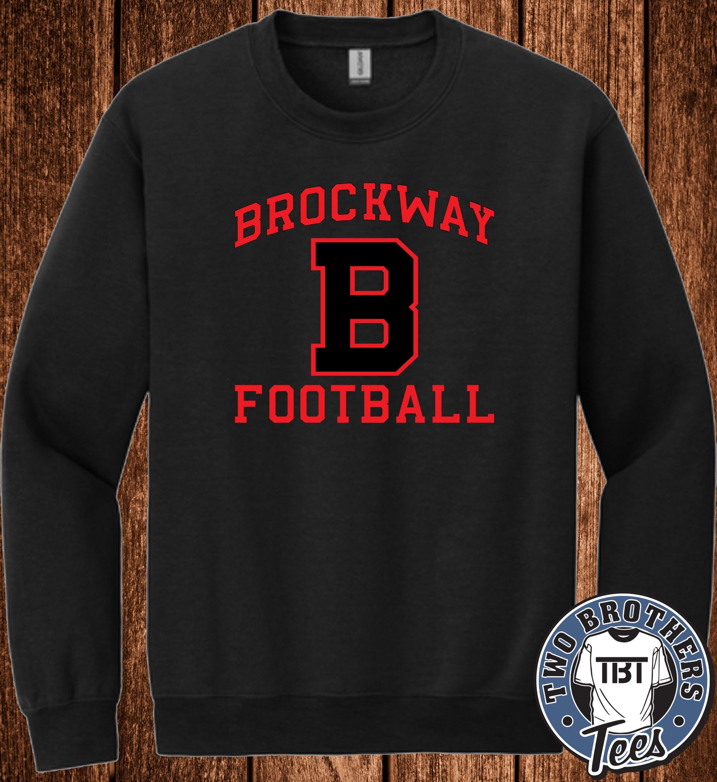 Brockway "B" Football 2026 Crewneck Sweatshirt - Black