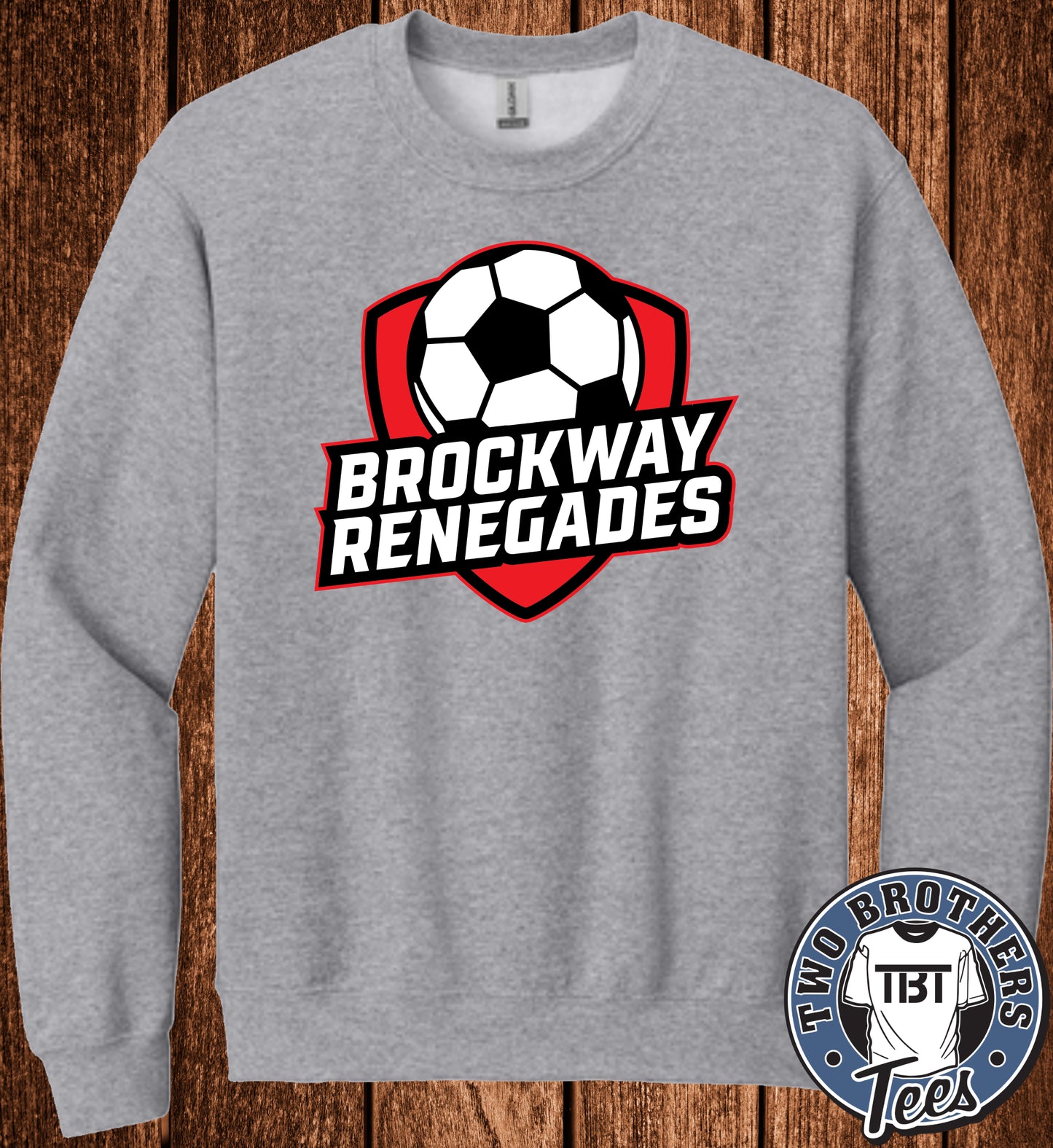 Brockway Renegades Soccer 2026 Crewneck Sweatshirt - Design 1