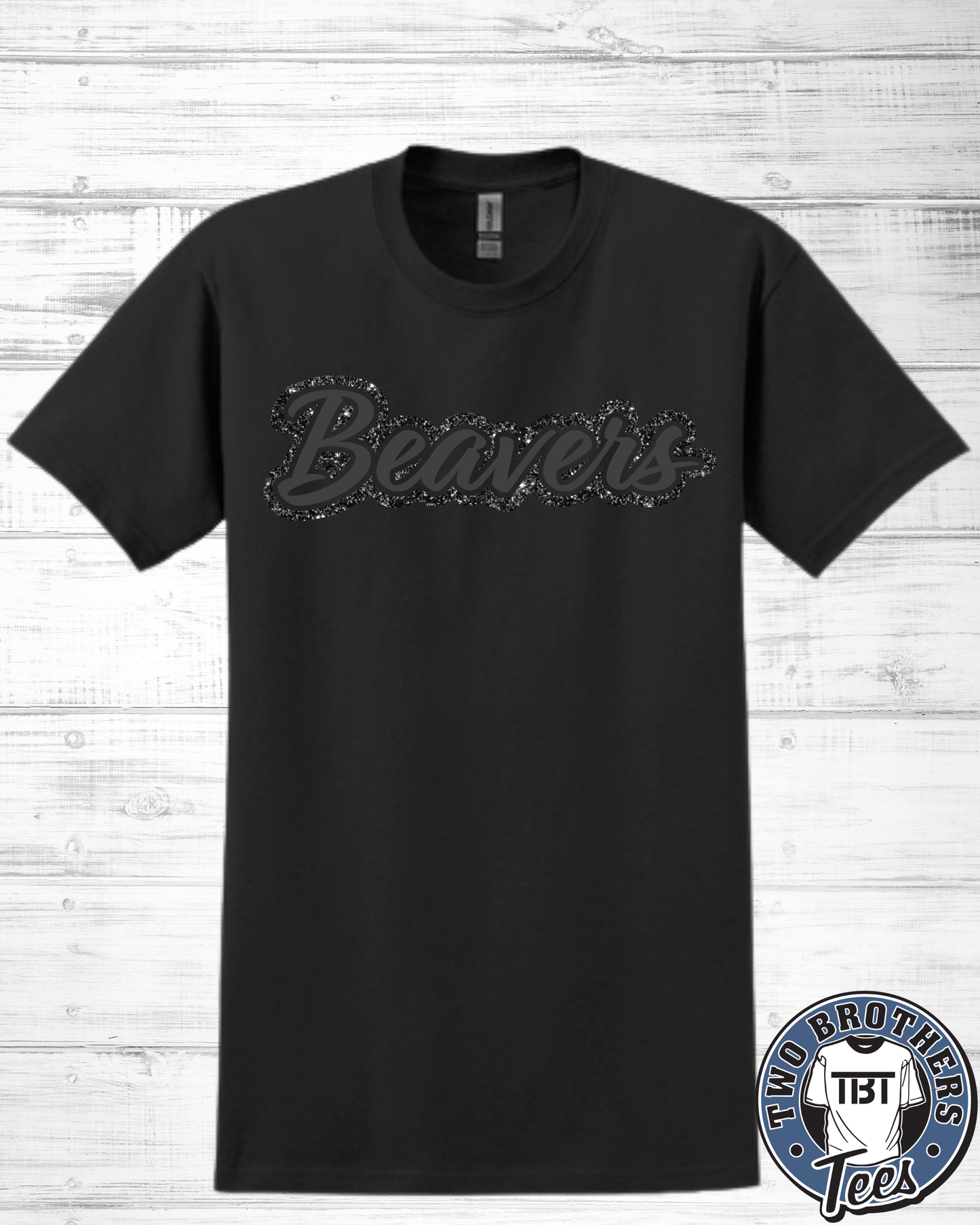 DAHS Competition Cheer Puff Beaver Glitter T-Shirt