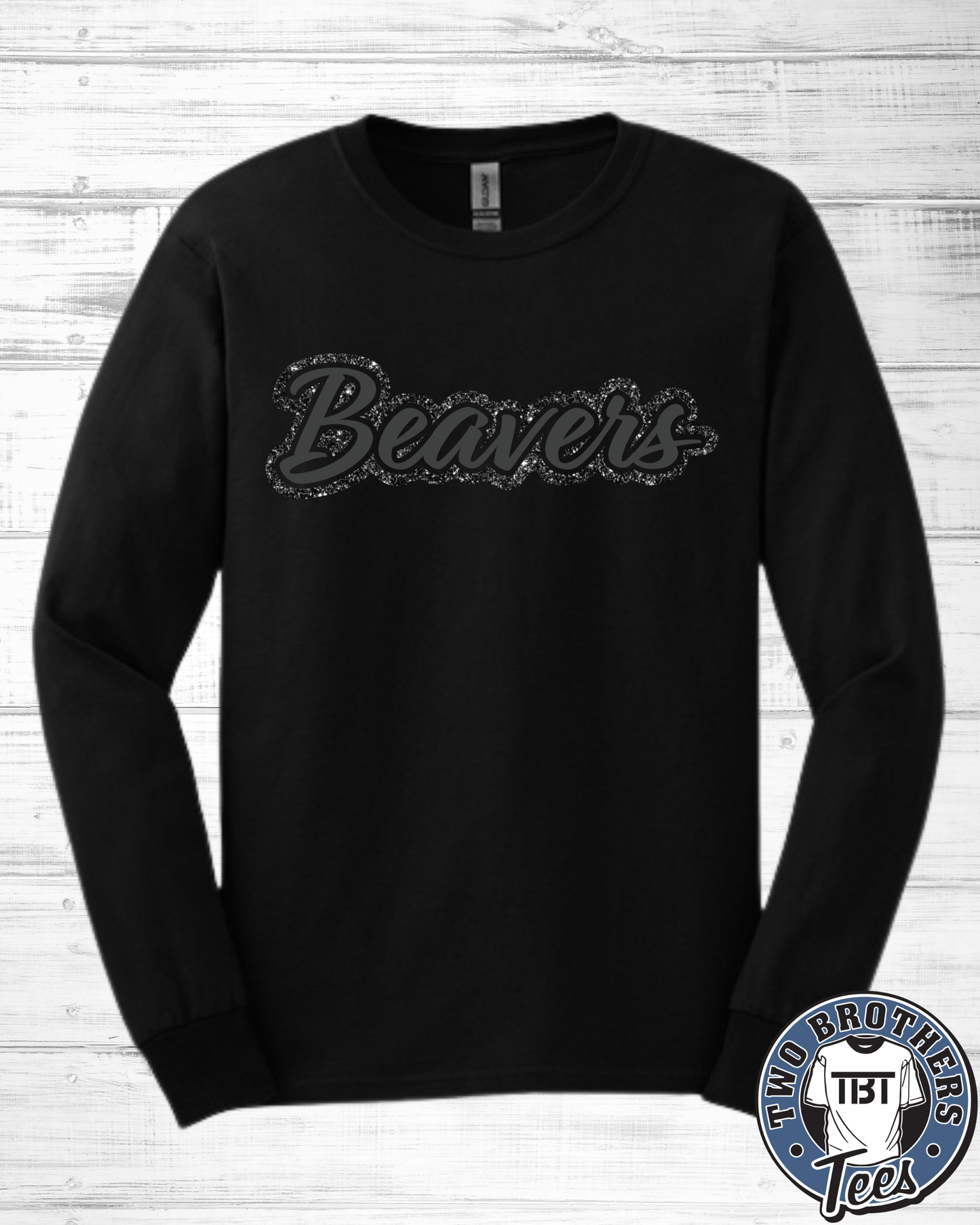 DAHS Competition Cheer Puff Beaver Glitter Long Sleeve T-Shirt