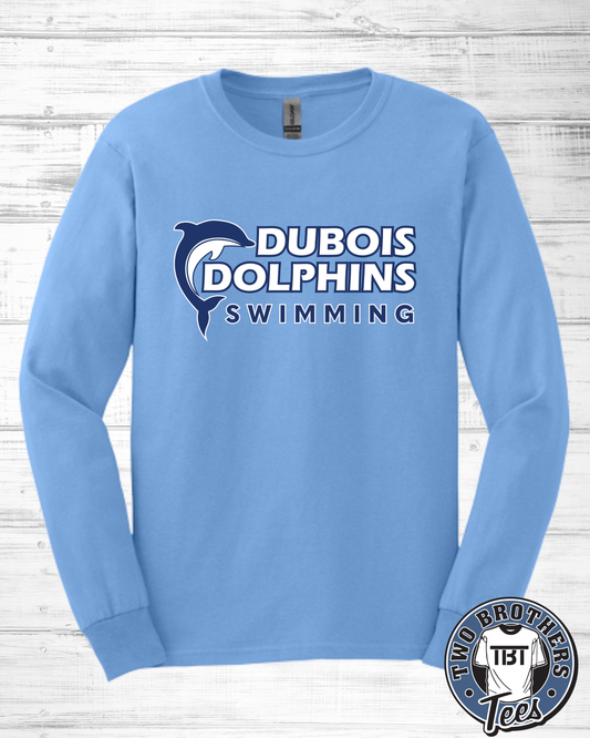 DuBois Dolphins Front Only Long Sleeve T-Shirt