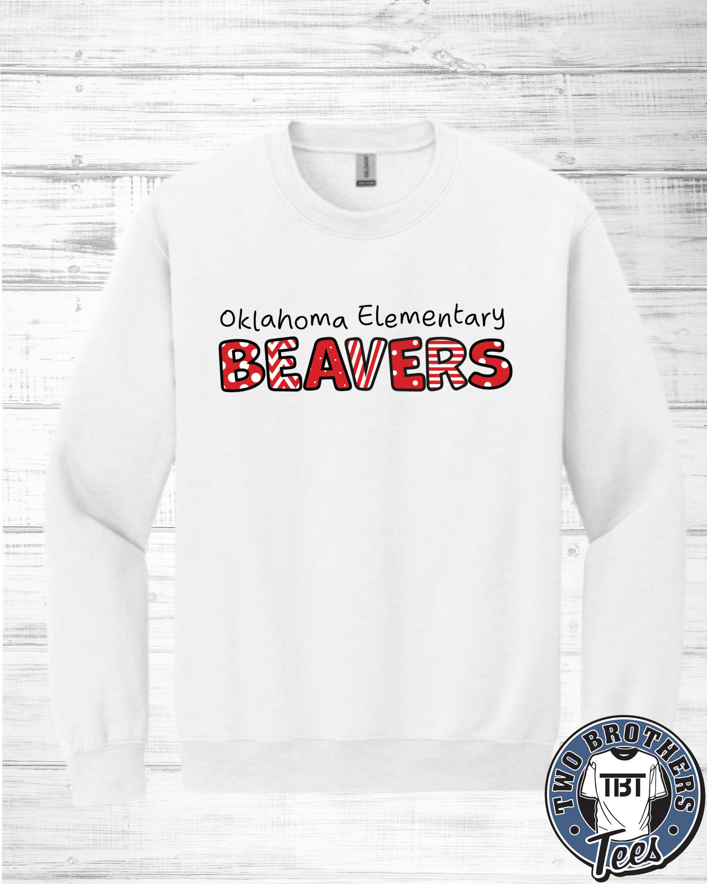 Oklahoma Elementary Design 5 Oklahoma Polka Dot Crewneck