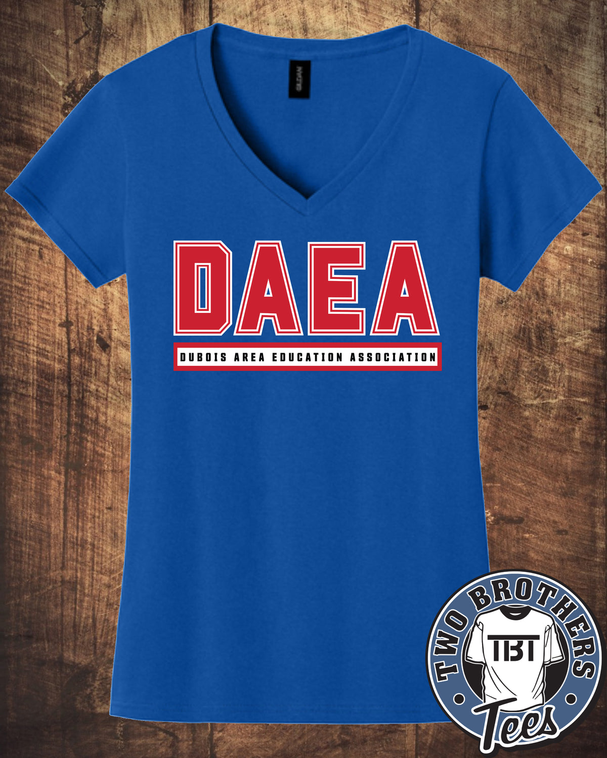DAEA 2026 Women's V-Neck T-Shirt - Red Design