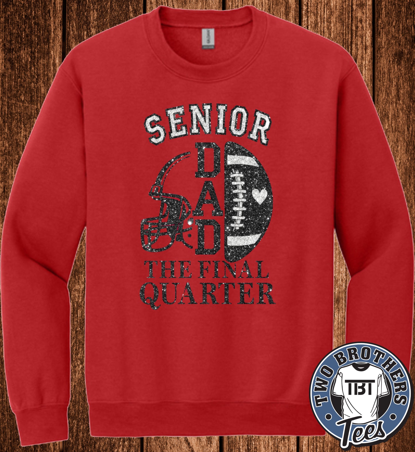 DAHS Football Senior Dad 2026 Softstyle Crewneck Sweatshirt / With Glitter