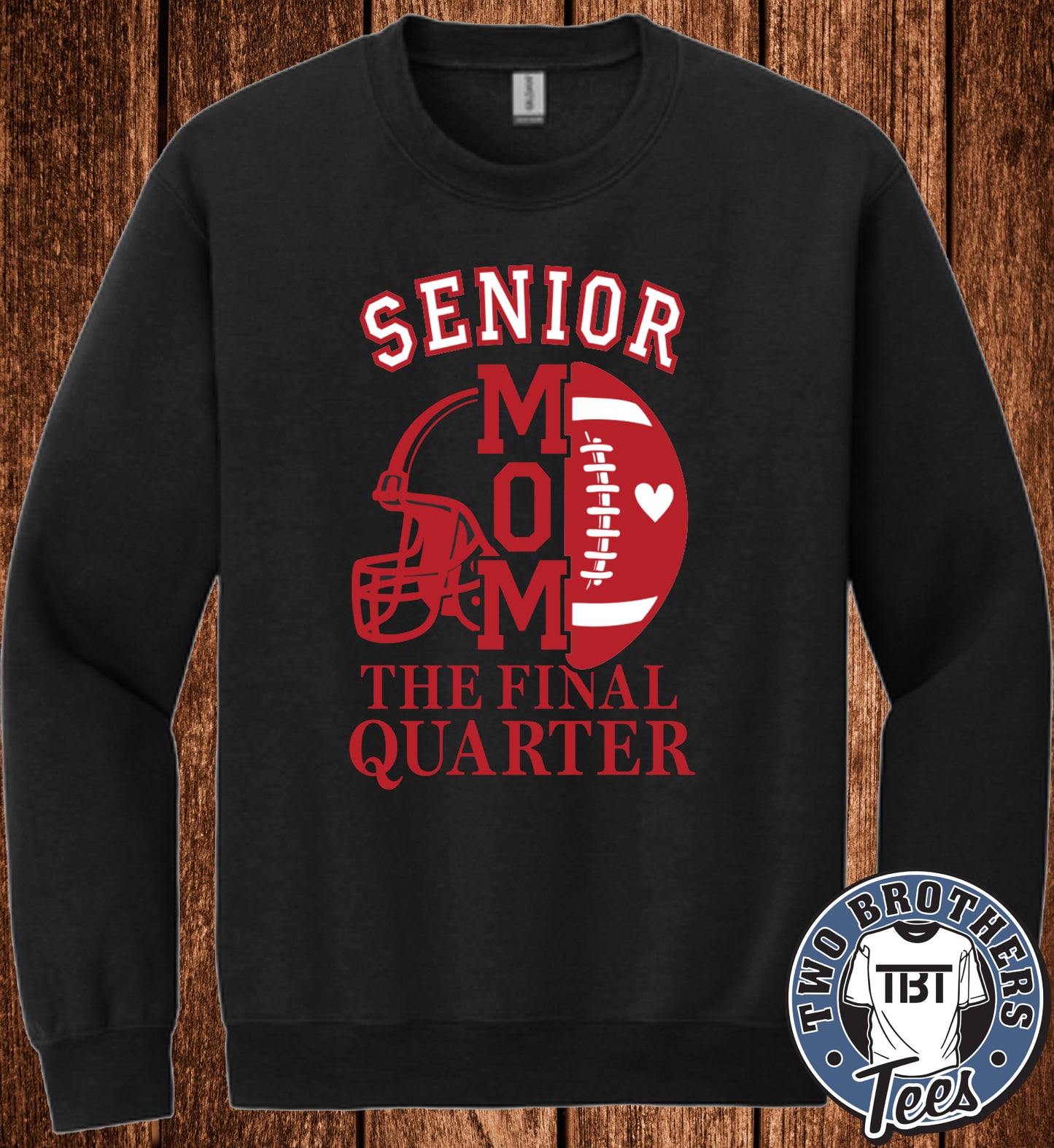DAHS Football Senior Mom 2026 Softstyle Crewneck Sweatshirt / Without Glitter
