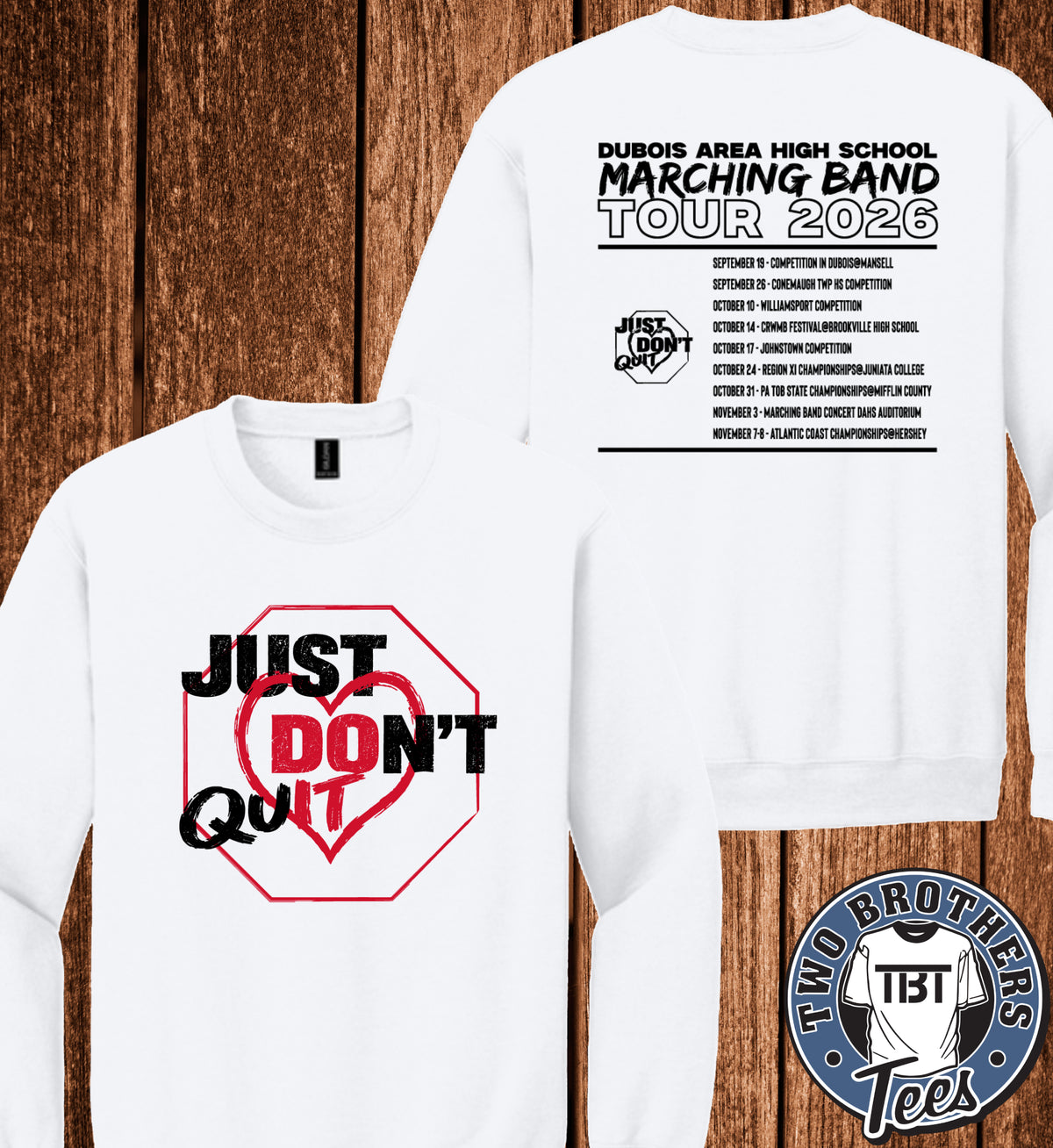 DAHS Marching Band Tour 2026 Crewneck Sweatshirt