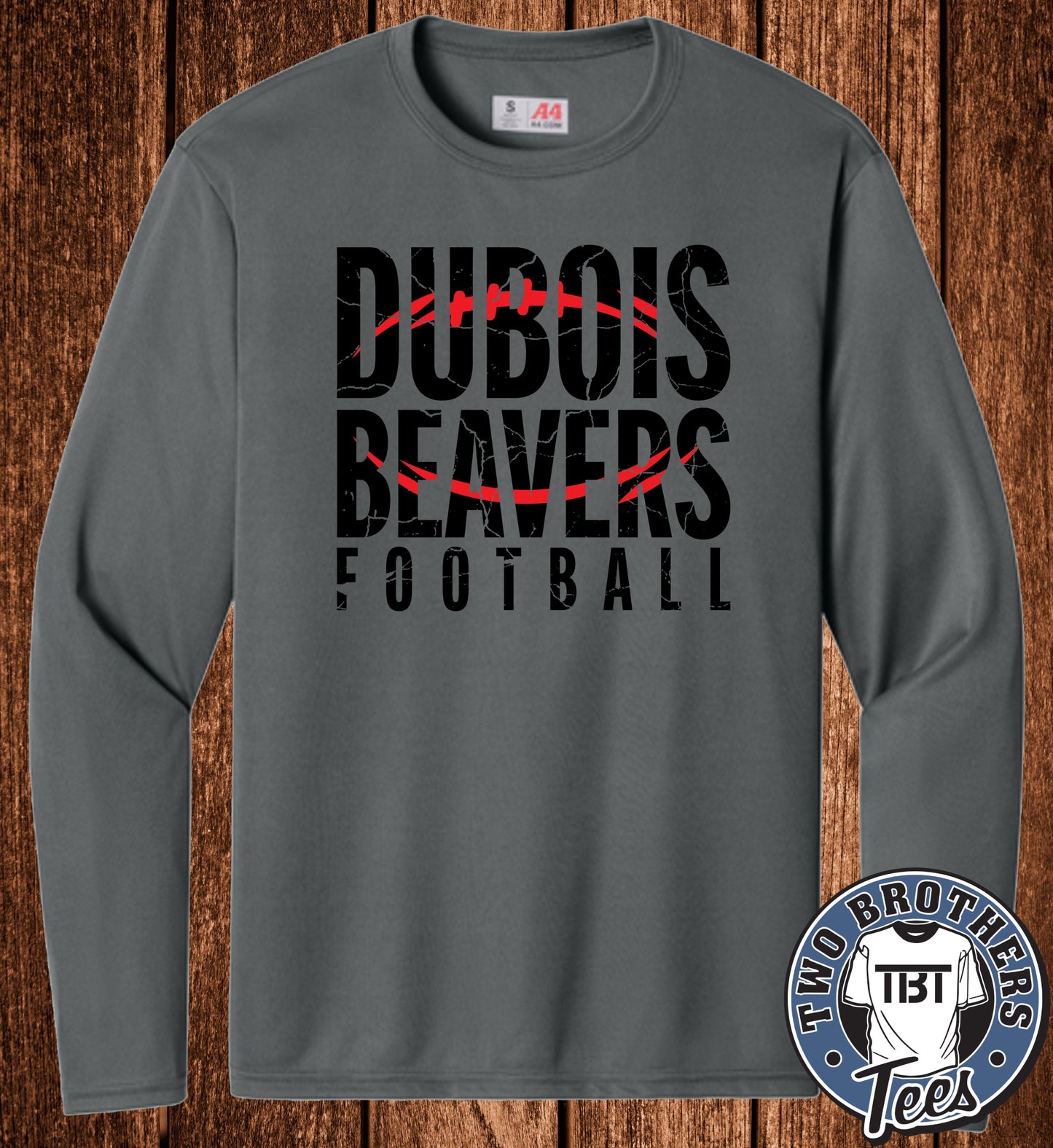 DuBois Beavers Football 2026 Performance Long Sleeve T-Shirt - Design 2