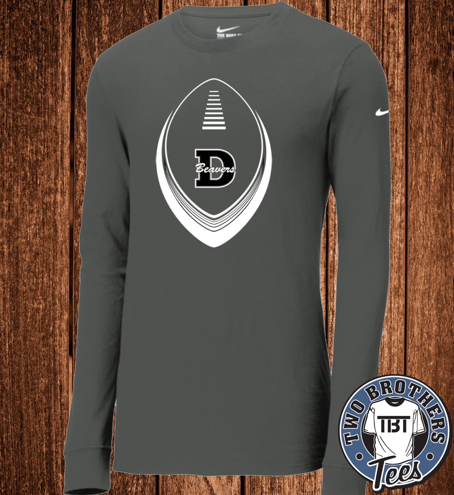 DuBois Beavers Football 2026 Nike Long Sleeve T-Shirt - Design 3