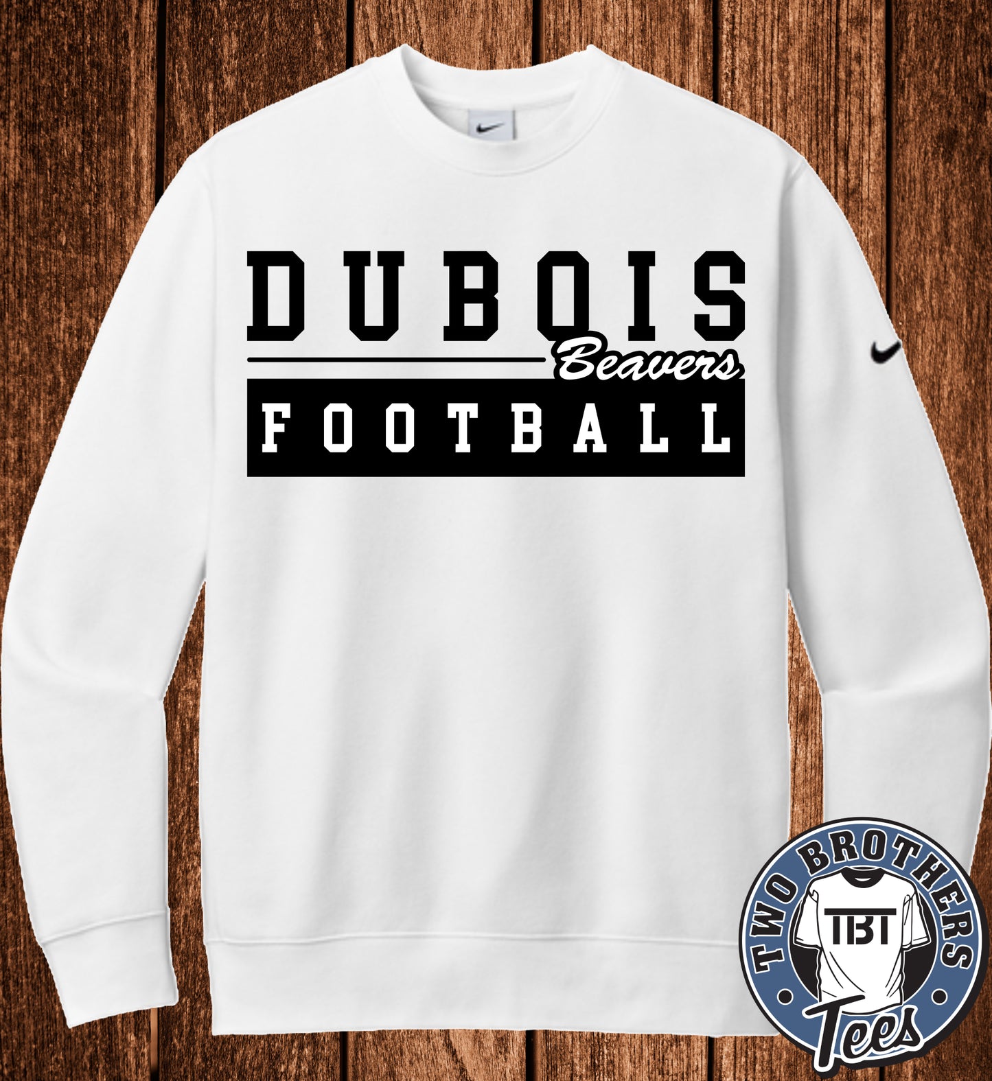 DuBois Beavers Football 2026 Nike Crewneck Sweatshirt - Design 1