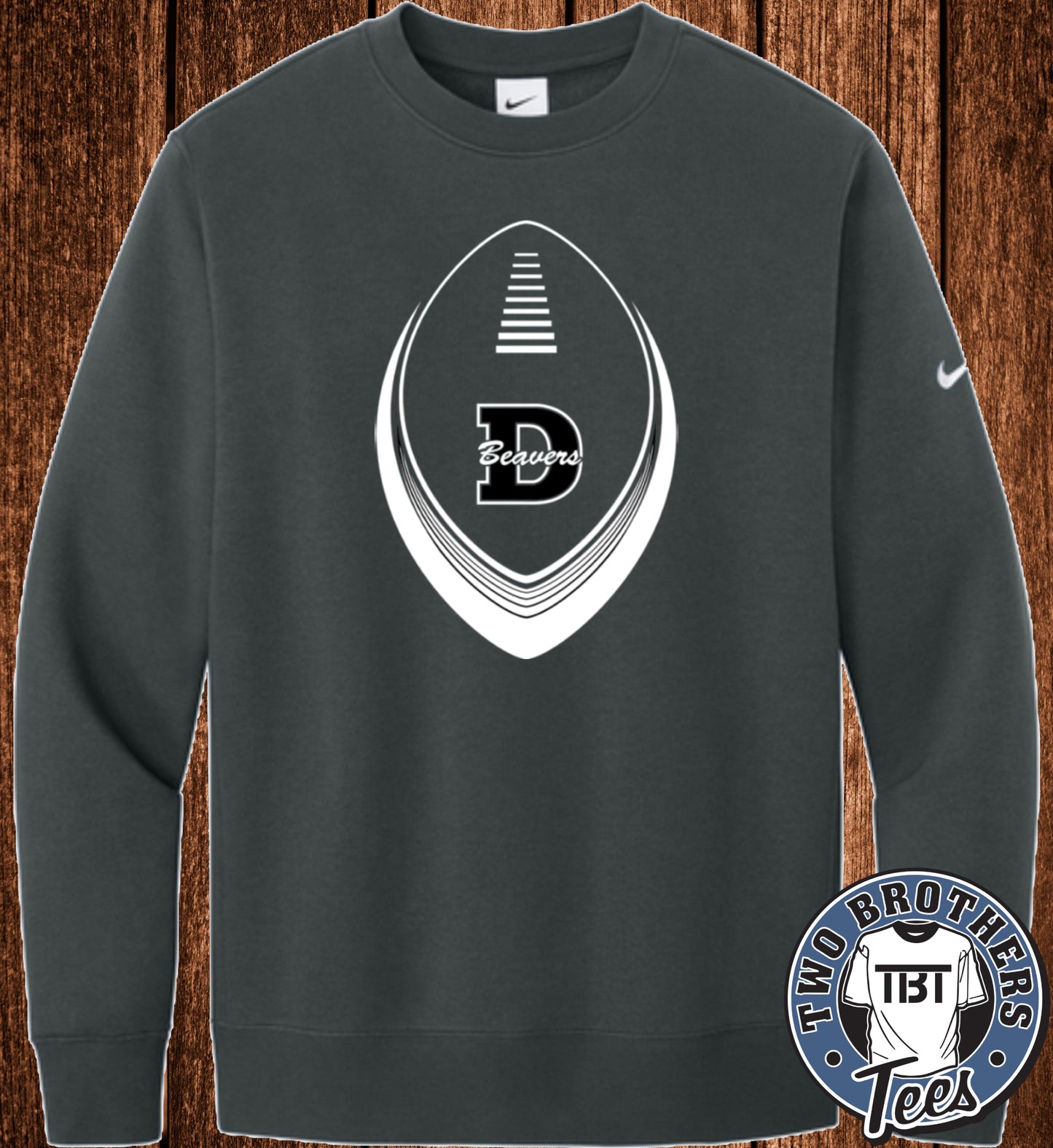 DuBois Beavers Football 2026 Nike Crewneck Sweatshirt - Design 3