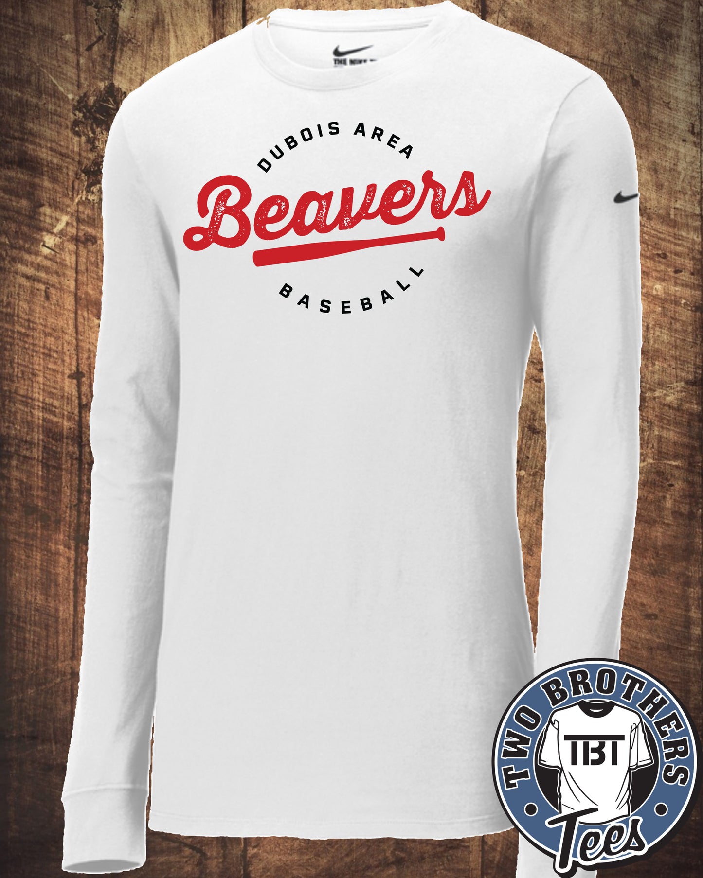 DuBois Area Baseball Nike Long Sleeve T-Shirt - Design 2
