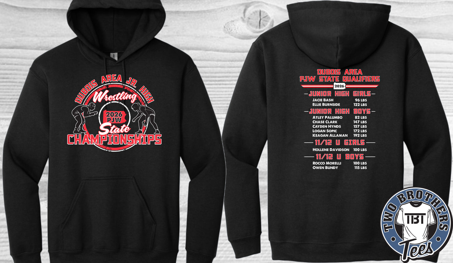 DuBois Jr. High State Wrestling Hoodie