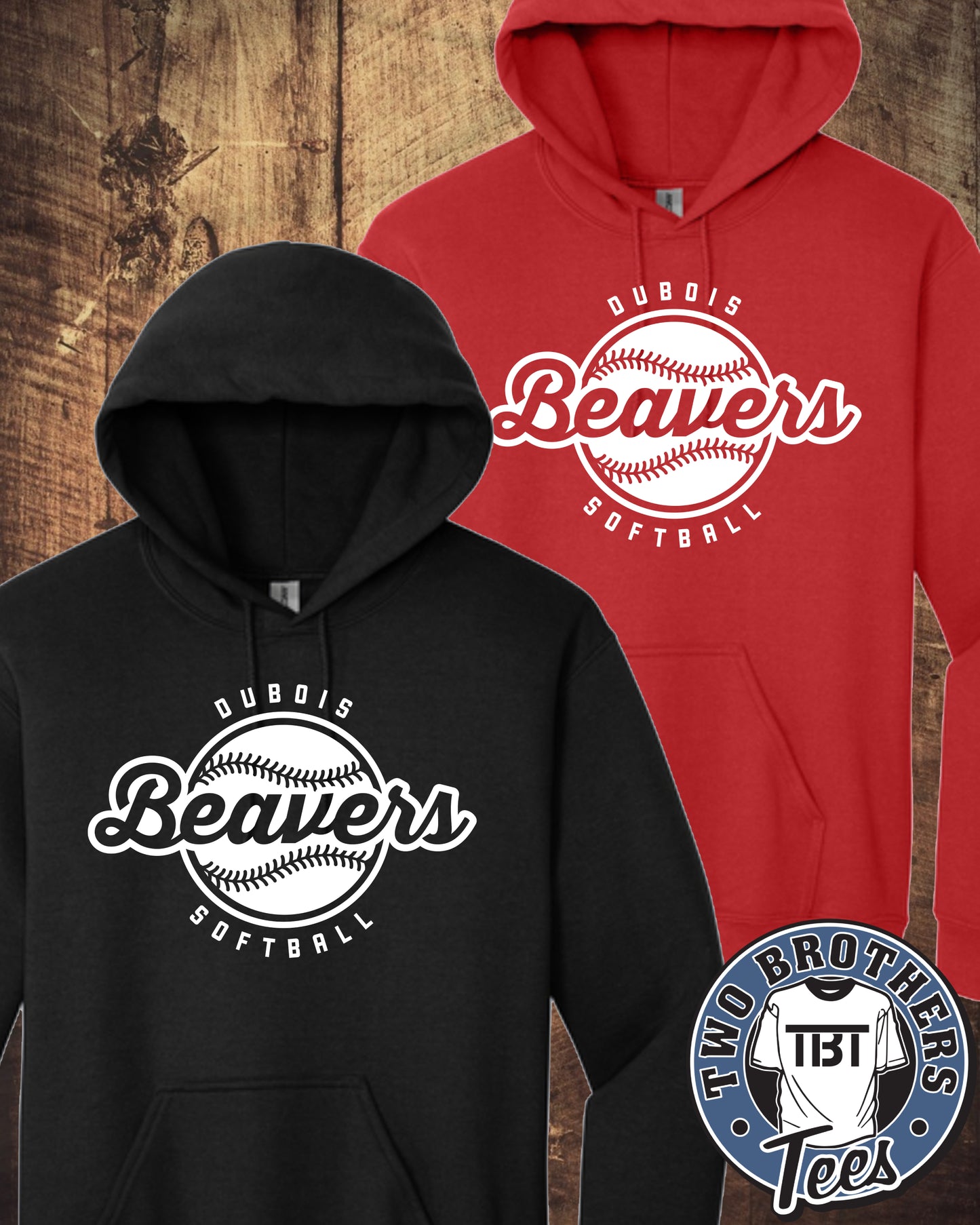 DuBois Softball Hoodie - Design 1