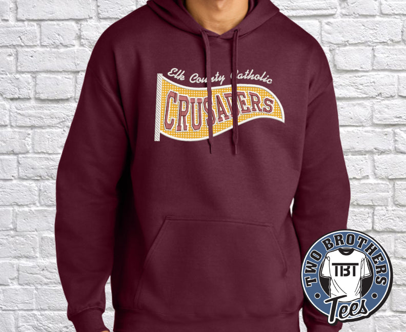 ECC Crusaders Pennant Softstyle Hoodie