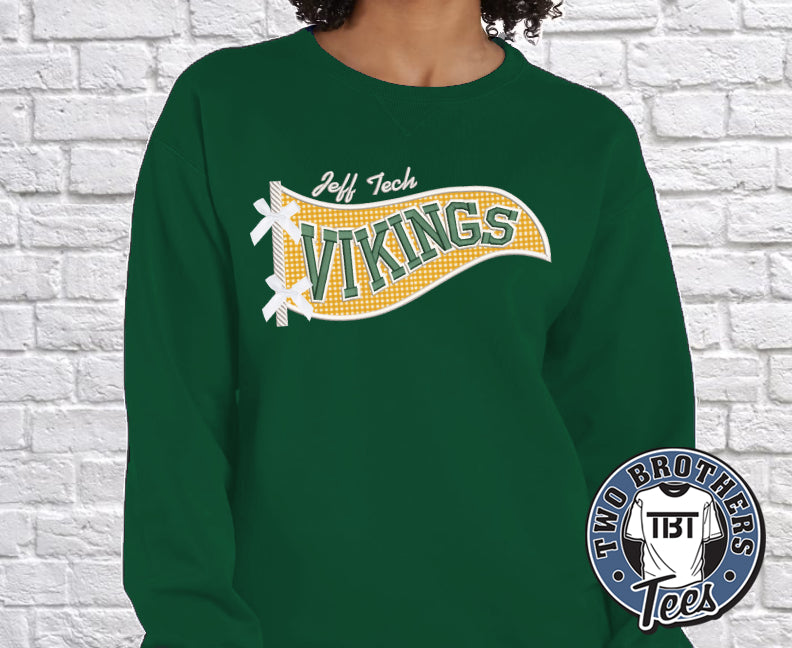 Jeff Tech Vikings Pennant Softstyle Crewneck Sweatshirt
