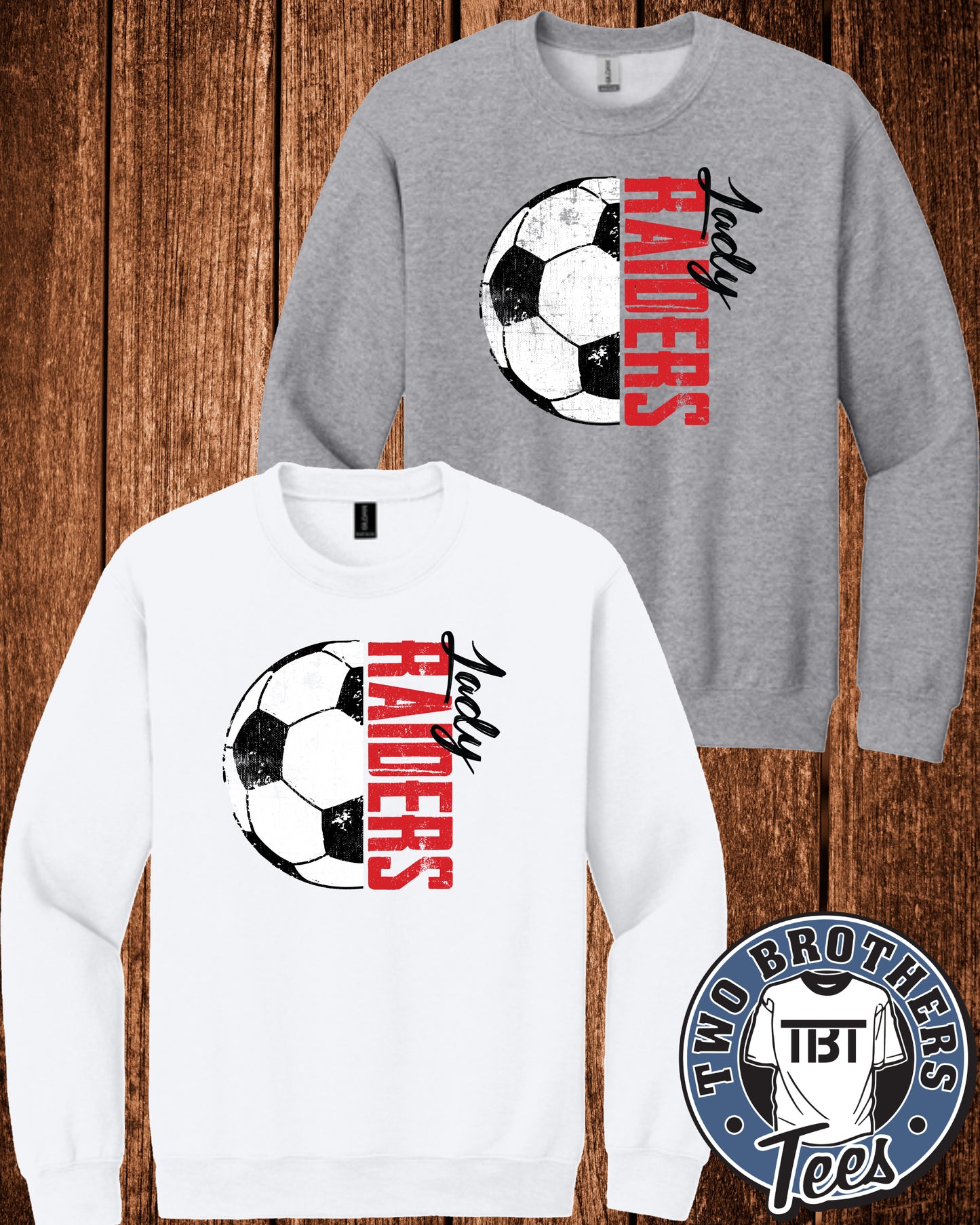 Lady Raiders Soccer Crewneck Sweatshirt - Design 2