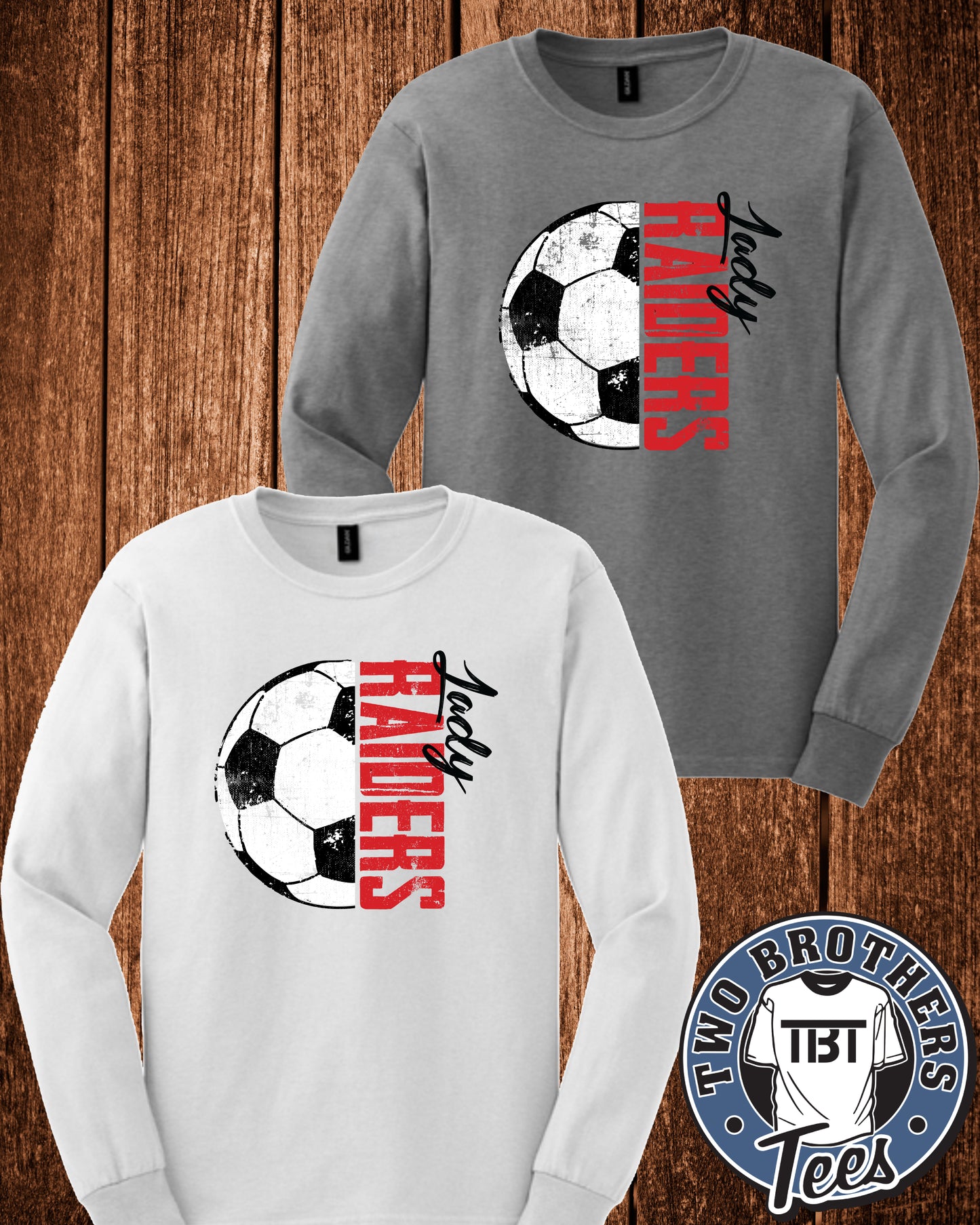 Lady Raiders Soccer Long Sleeve T-Shirt - Design 2