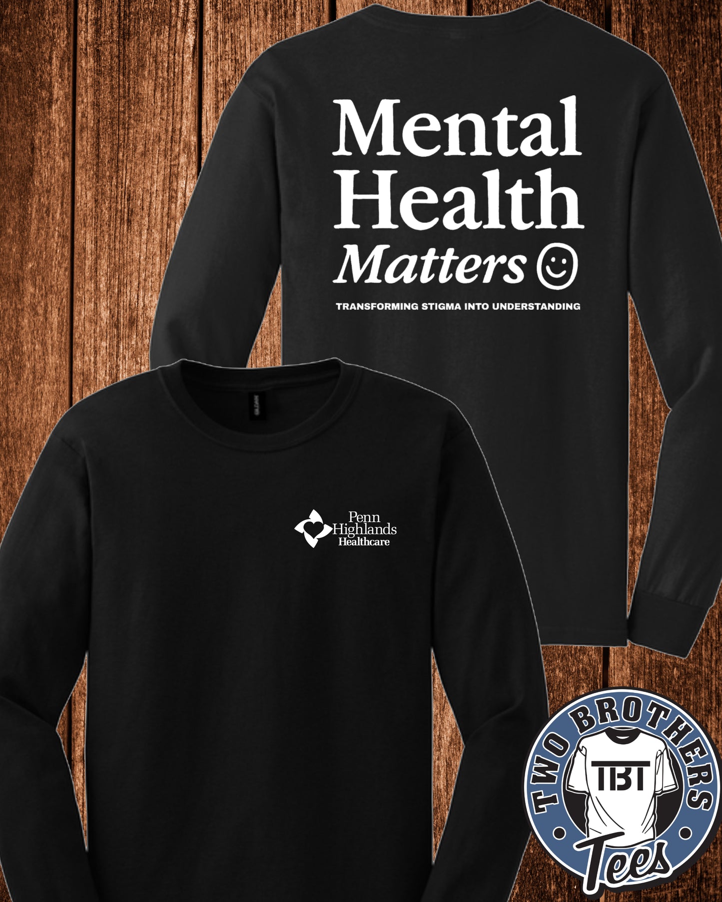 PHH Behavioral Health Long Sleeve T-Shirt - Mental Health Matters Design