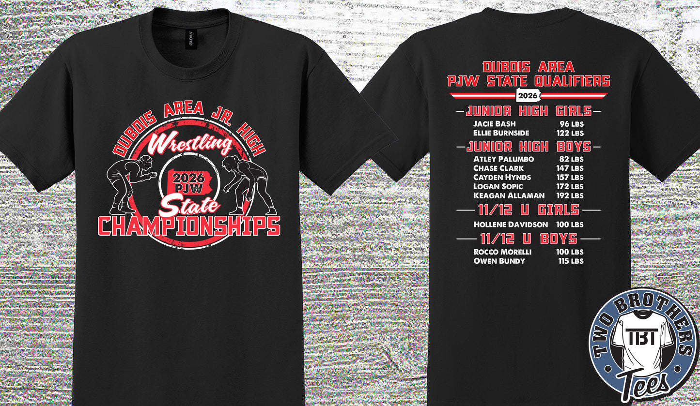 DuBois Jr. High State Wrestling T-Shirt
