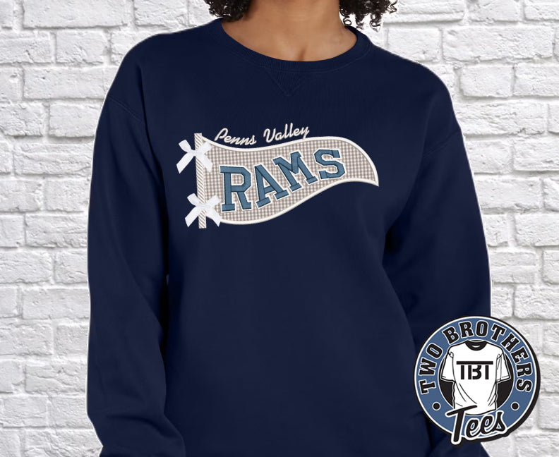 Penns Valley Rams Pennant Softstyle Crewneck Sweatshirt