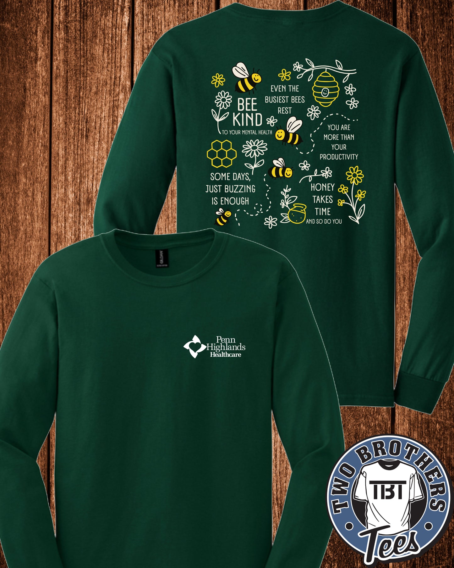 PHH Behavioral Health Long Sleeve T-Shirt - Bee Design