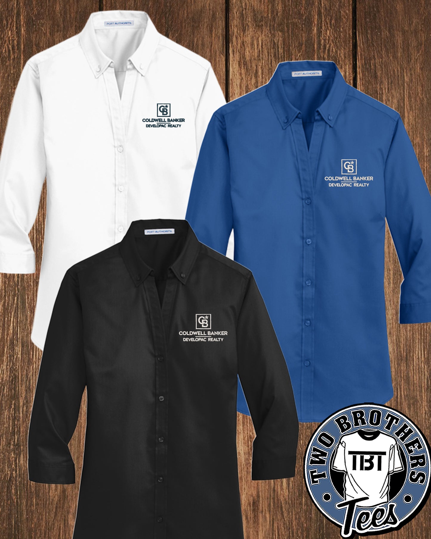 Coldwell Banker Women's 3/4-Sleeve Button-Up Shirt