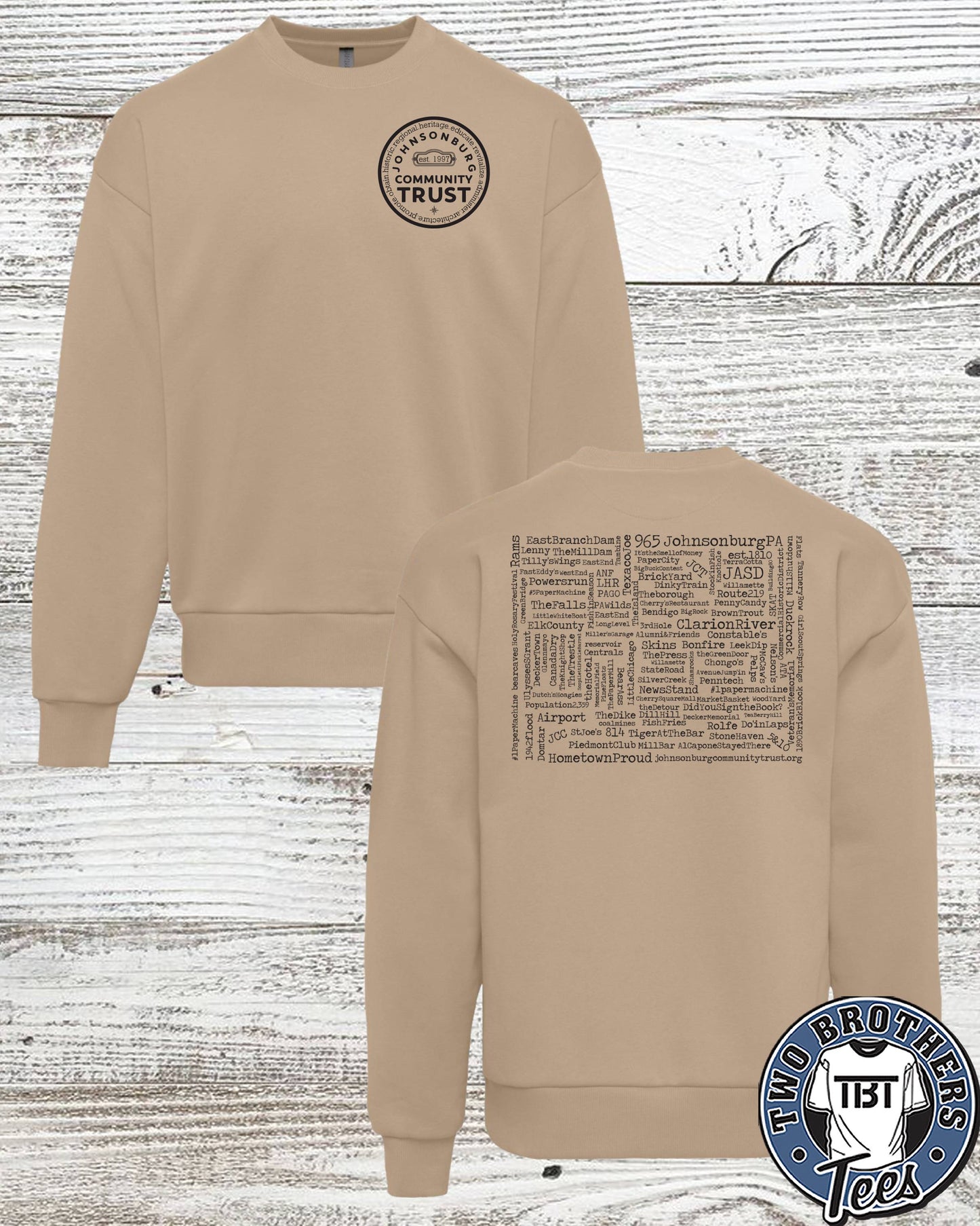 Johnsonburg Word Cloud Crewneck