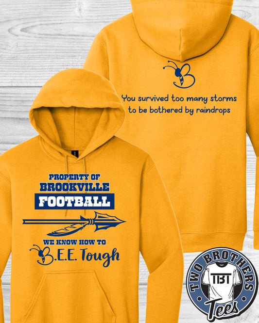 B.E.E. Tough Property of Brookville Football Hoodie