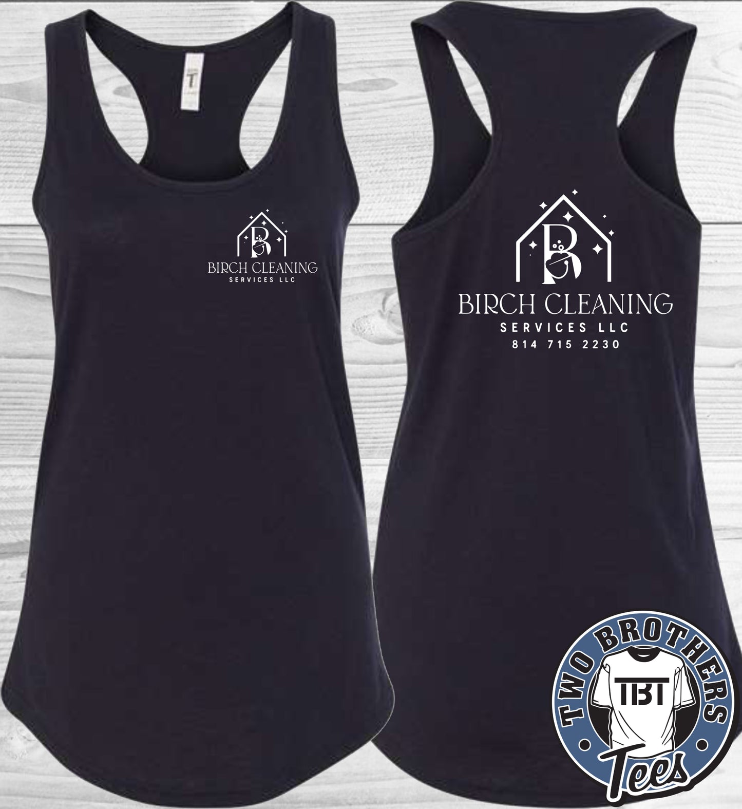 Birch Cleaning Services Women's Racerback Tank Top
