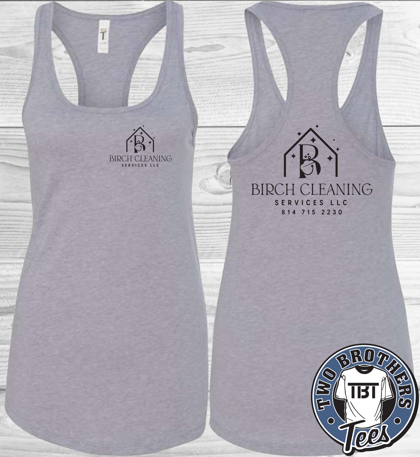 Birch Cleaning Services Women's Racerback Tank Top