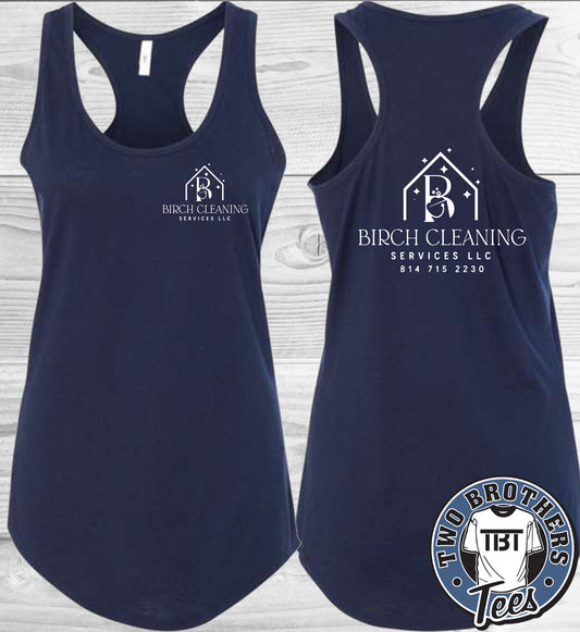 Birch Cleaning Services Women's Racerback Tank Top