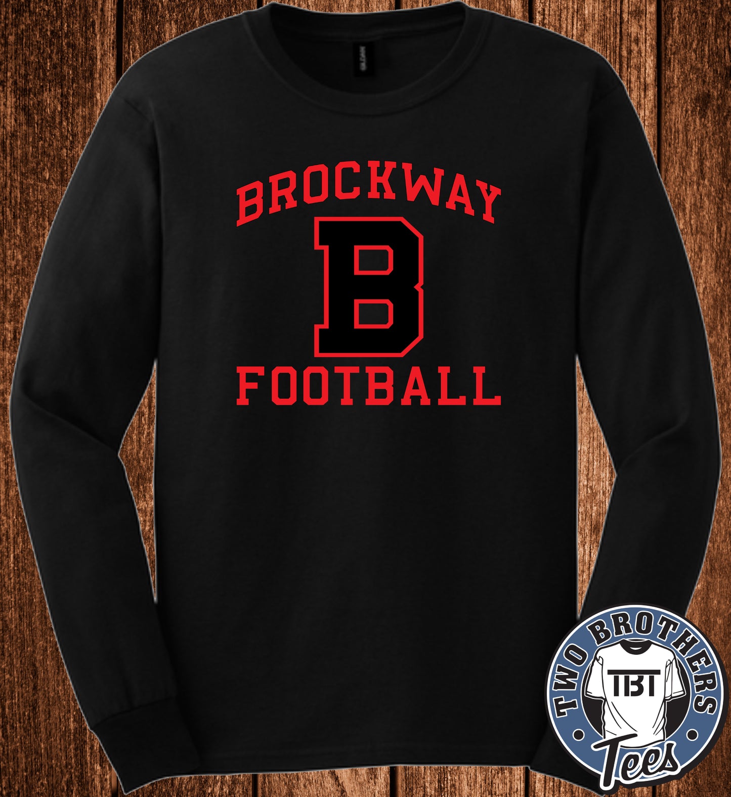 Brockway "B" Football 2026 Long Sleeve T-Shirt - Black