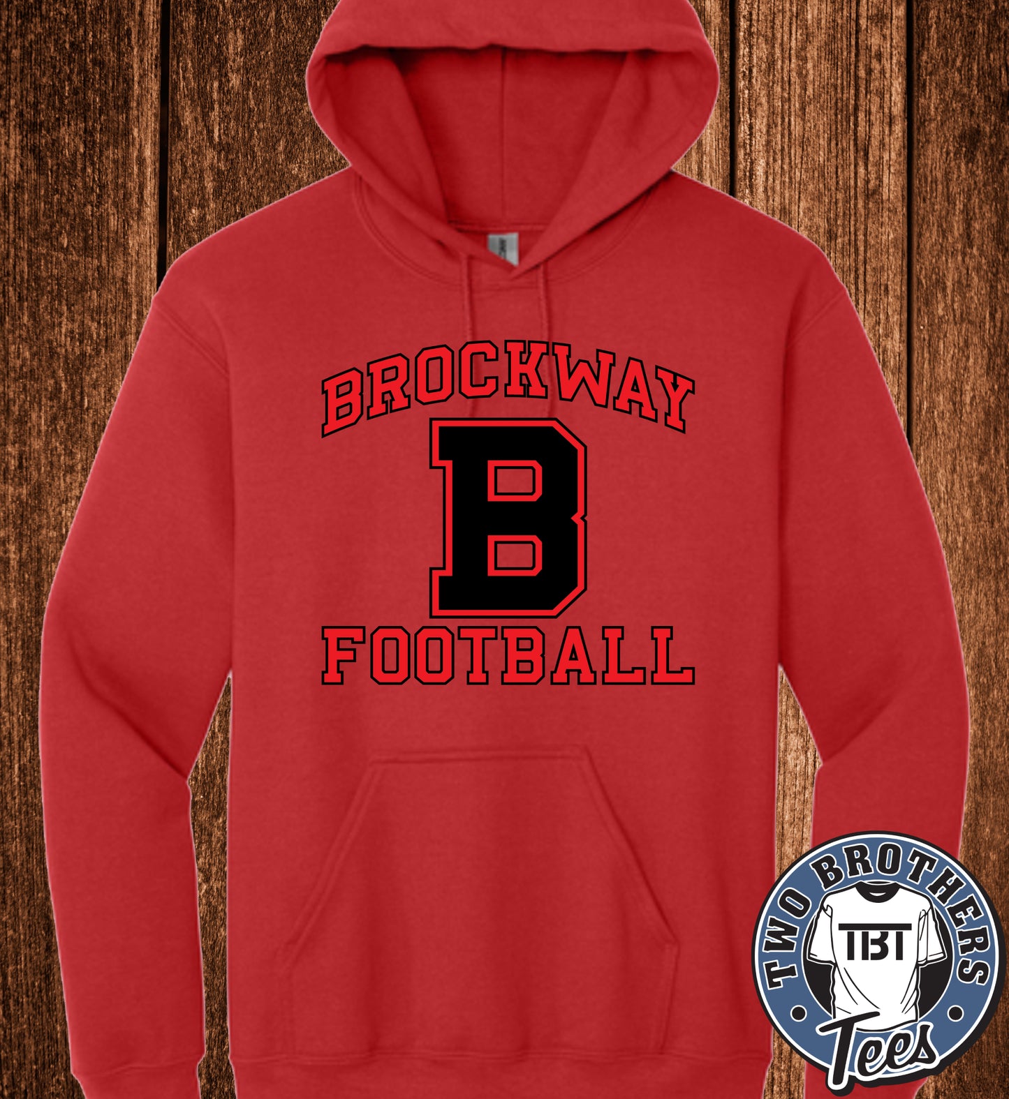Brockway "B" Football 2026 Hoodie - Red
