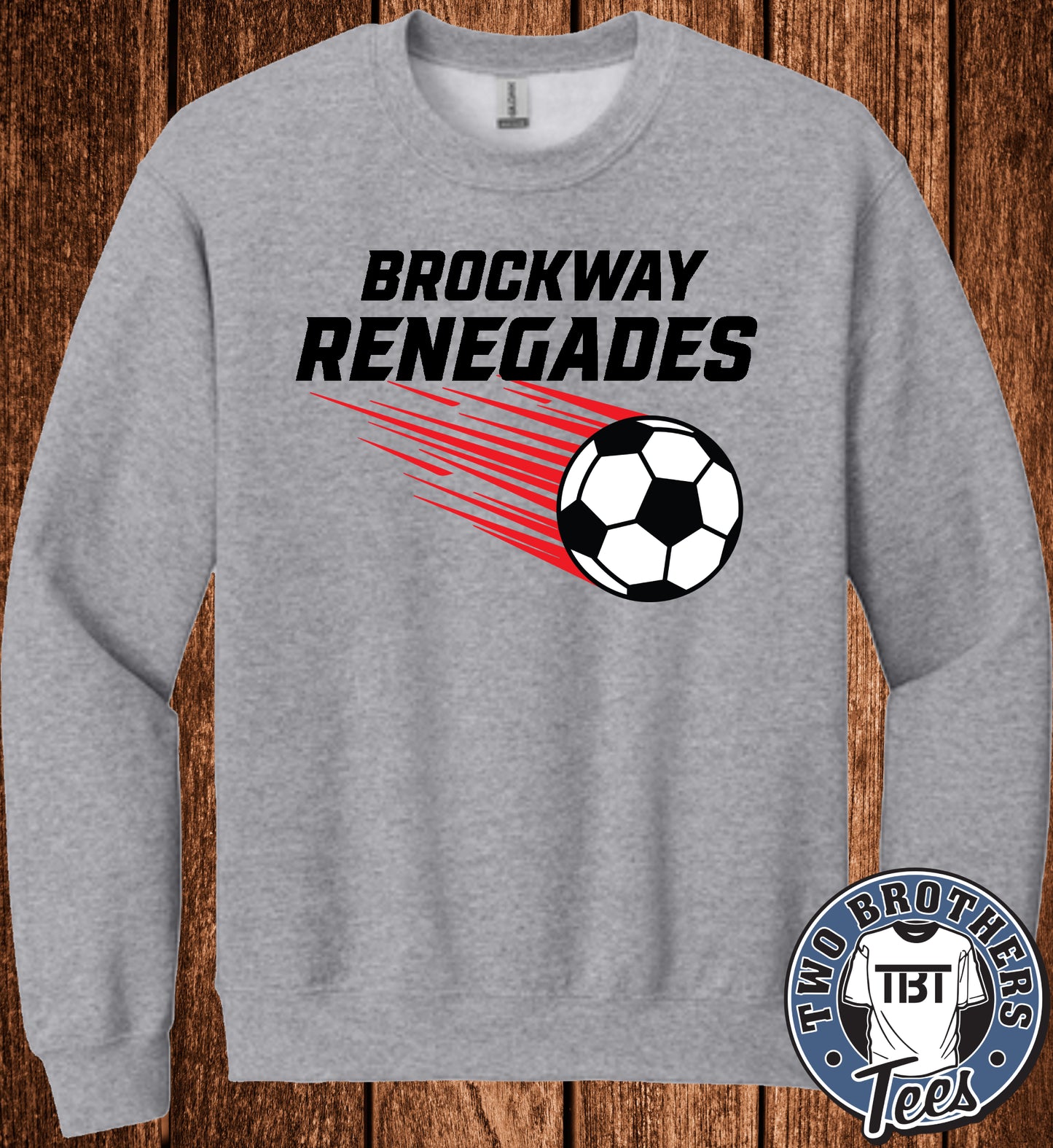 Brockway Renegades Soccer 2026 Crewneck Sweatshirt - Design 2