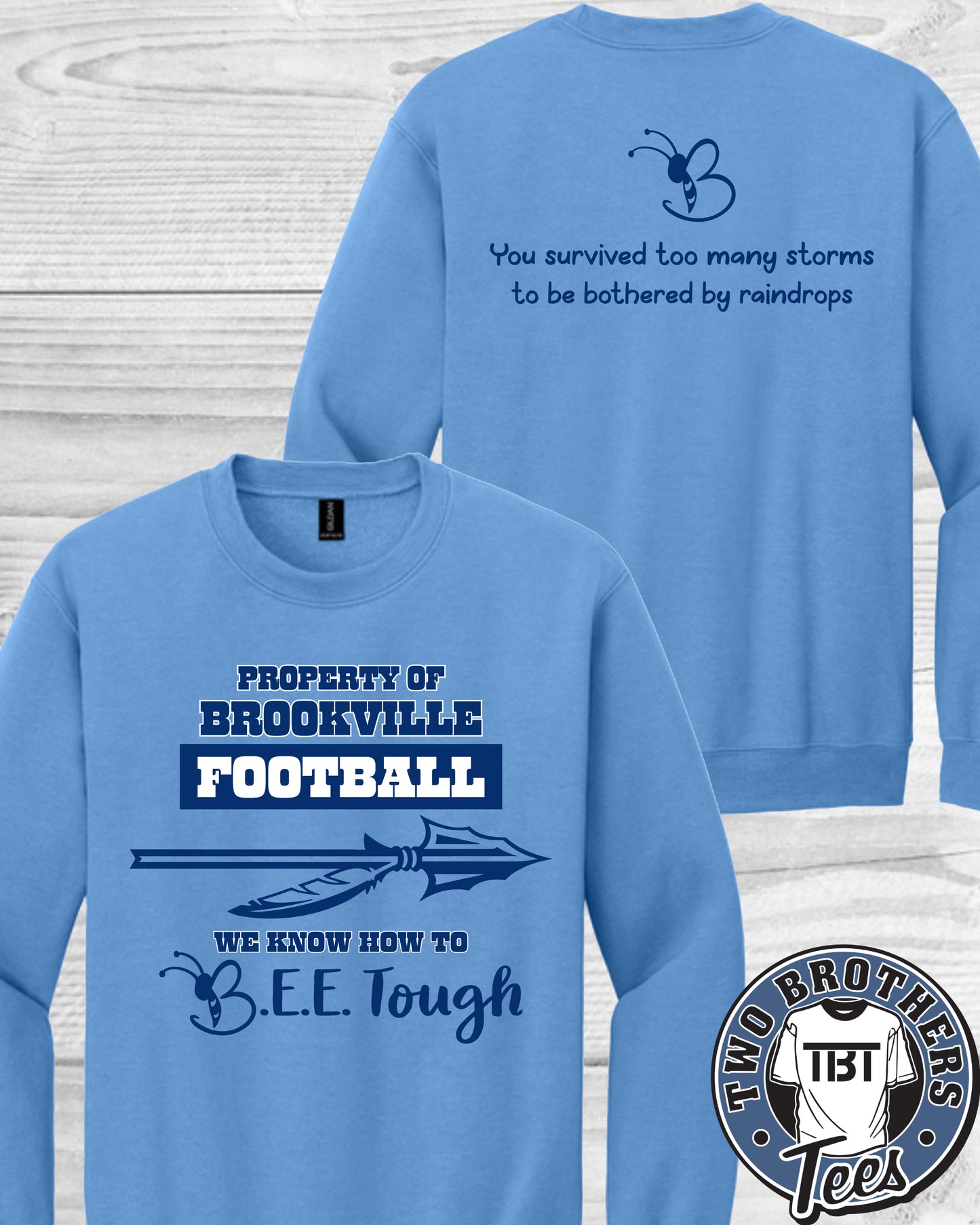 B.E.E. Tough Property of Brookville Football Crewneck Sweatshirt