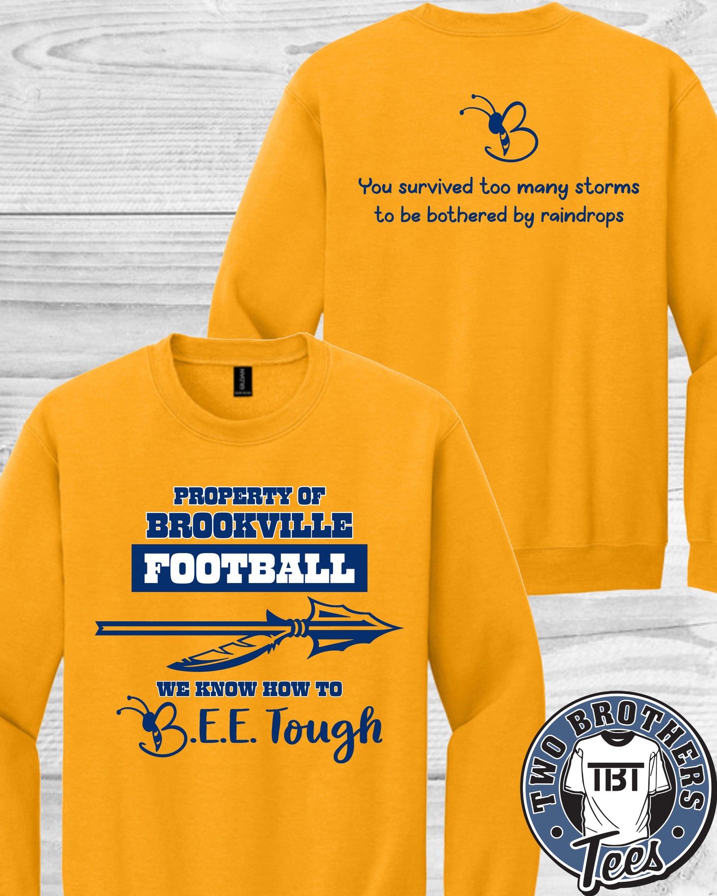 B.E.E. Tough Property of Brookville Football Crewneck Sweatshirt