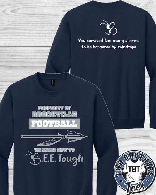 B.E.E. Tough Property of Brookville Football Crewneck Sweatshirt