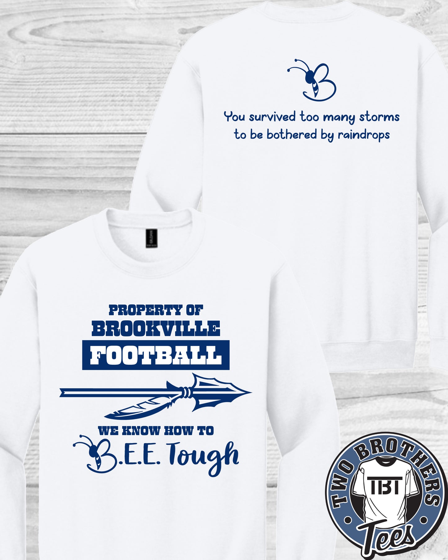 B.E.E. Tough Property of Brookville Football Crewneck Sweatshirt