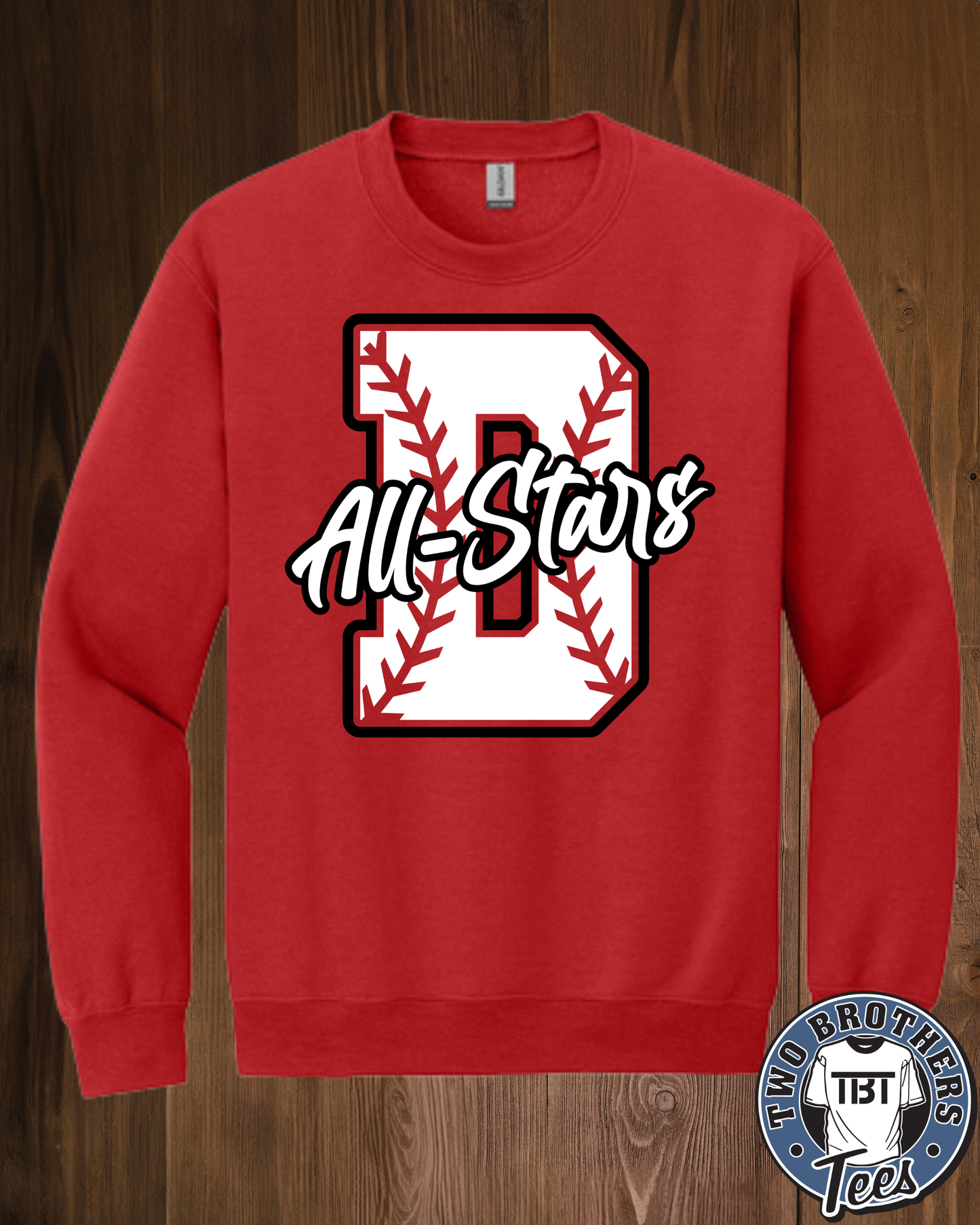 DuBois All Stars "D" Baseball Crewneck Sweatshirt - No Glitter
