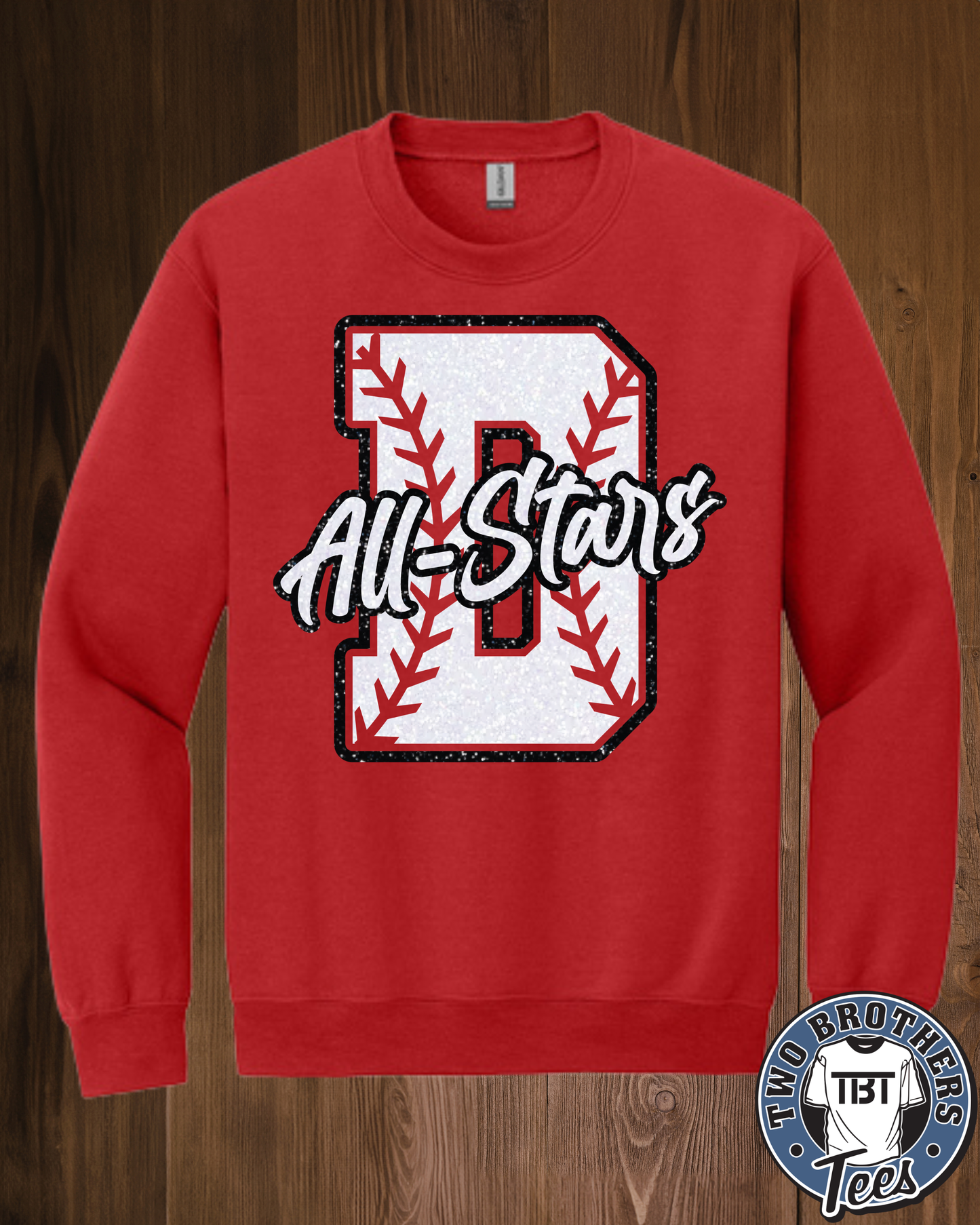 DuBois All Stars "D" Baseball Crewneck Sweatshirt - With Glitter