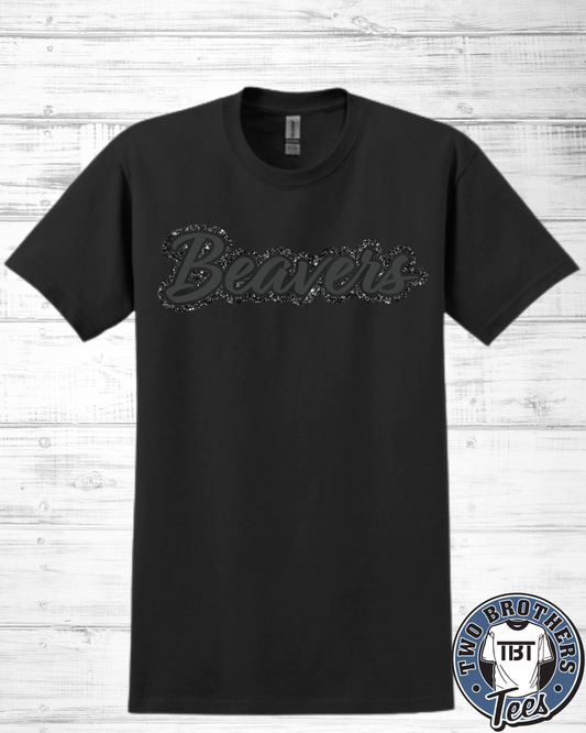 DAHS Competition Cheer Puff Beaver Glitter T-Shirt