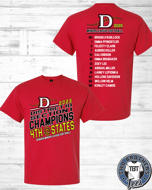 DuBois Minor League Softball T-Shirt