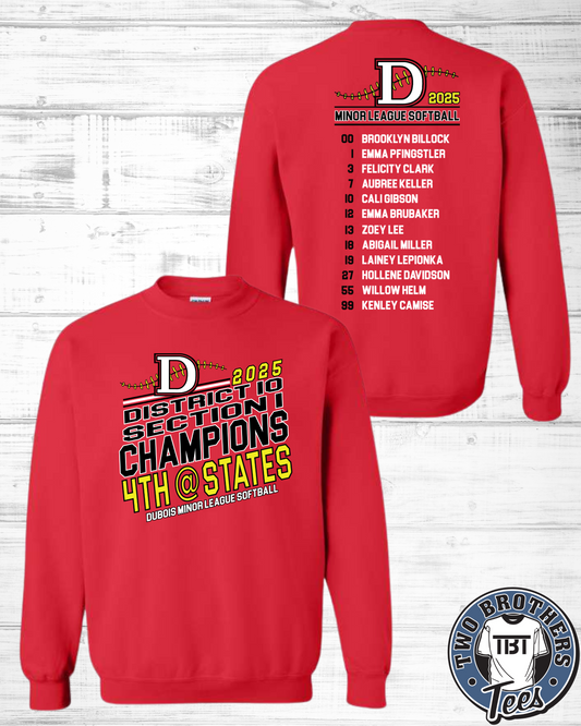DuBois Minor League Softball Crewneck