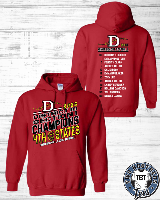 DuBois Minor League Softball Hoodie