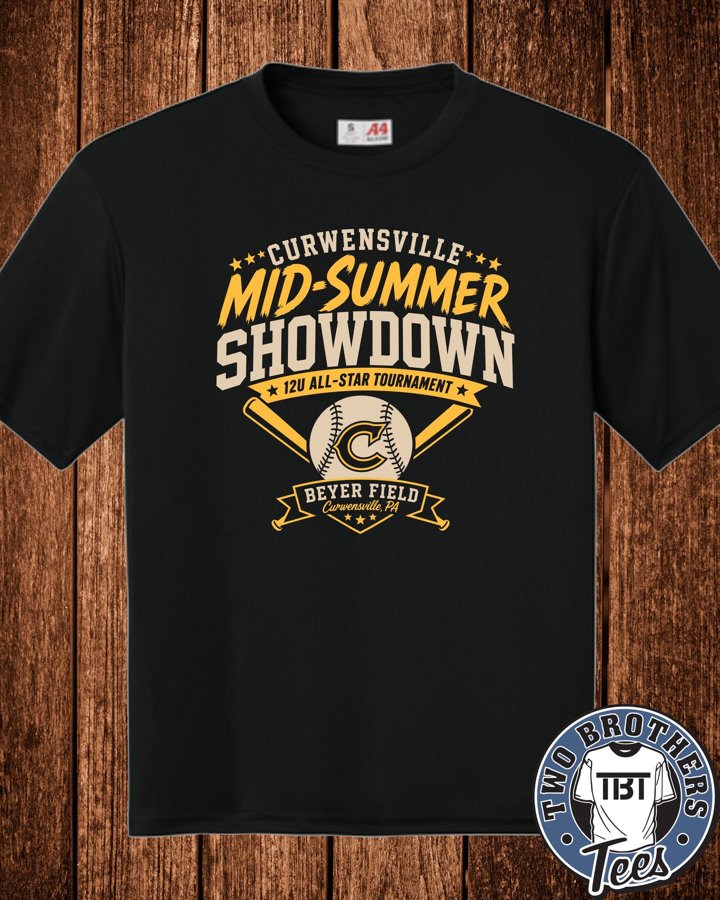 Curwensville 12U Baseball Tournament Performance T-Shirt