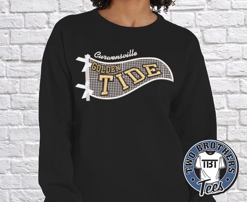 Curwensville Golden Tide Pennant Softstyle Crewneck Sweatshirt