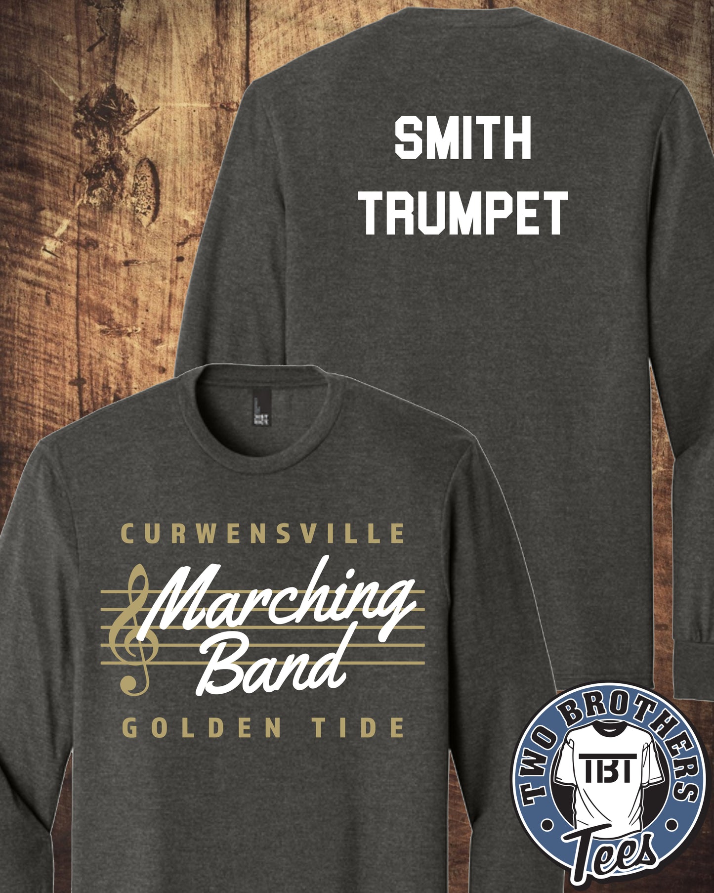 Curwensville Marching Band Long Sleeve T-Shirt - Design 1