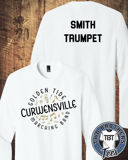 Curwensville Marching Band Long Sleeve T-Shirt - Design 2