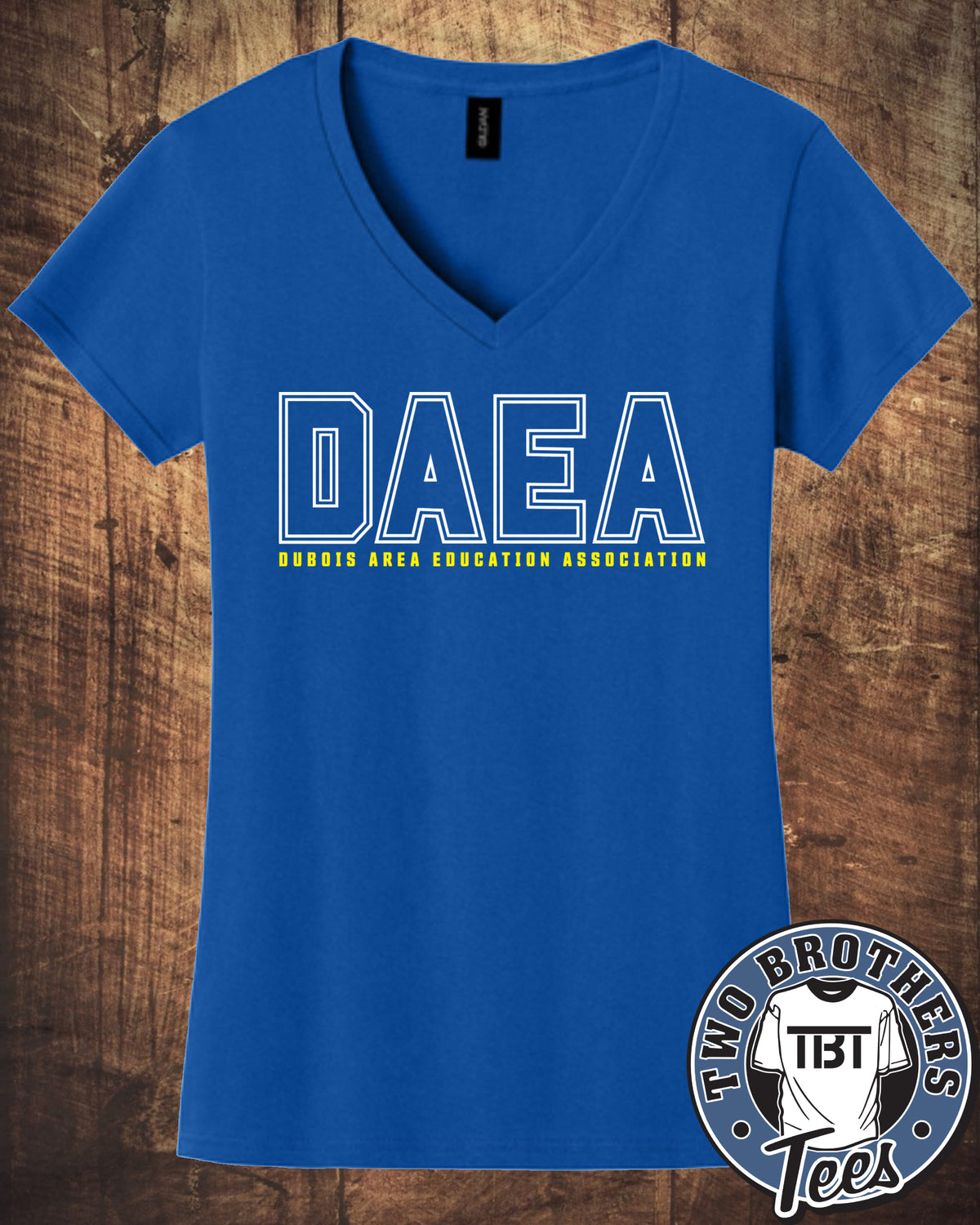 DAEA 2026 Women's V-Neck T-Shirt - Blue Design